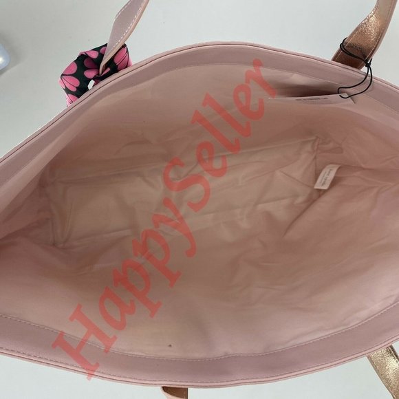 Kate Spade Tote Pink Blush Faux Leather Beach Bag Spring Handbag Travel Shopper - Picture 7 of 7
